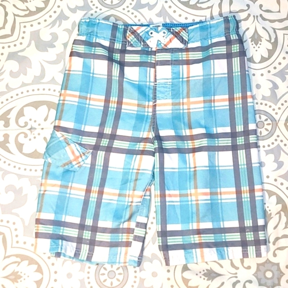 Cherokee boys large Preppy drawstring elastic waist plaid flat front y2k